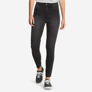 Eddie Bauer women’s black curvy high rise jean